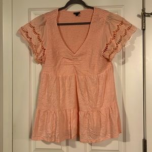 Babydoll peach top